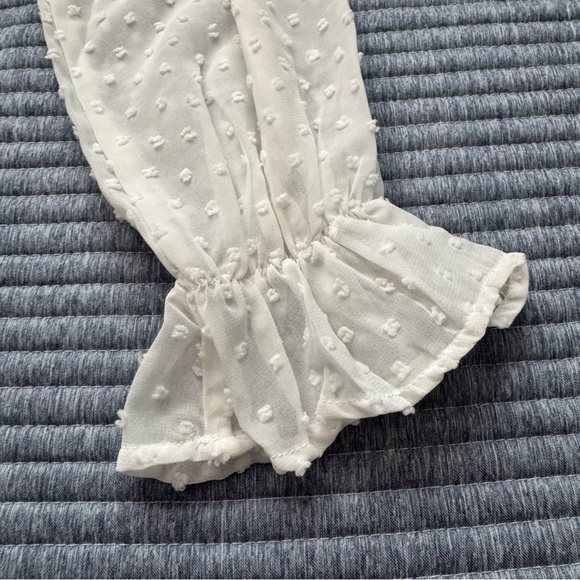 NWT SBerto White Swiss Dot Floral Lace Lined Sheer Long Sleeves Dress Size XS - Picture 2 of 15